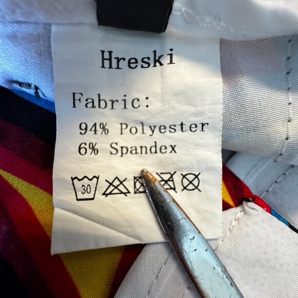 Hreski Golf Shorts Mens Size 42 Multicolor Crazy Loud All Over Print Performance - Picture 10 of 11